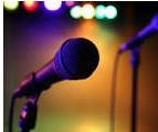 microphone on a stage